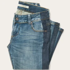Stetson Skinny Fit Stripe Leg Jean Blue Clearance