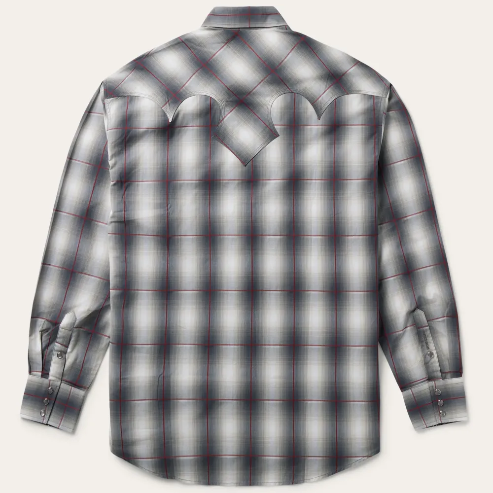Stetson Smoke Ombre Western Shirt Grey New