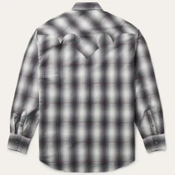 Stetson Smoke Ombre Western Shirt Grey Hot