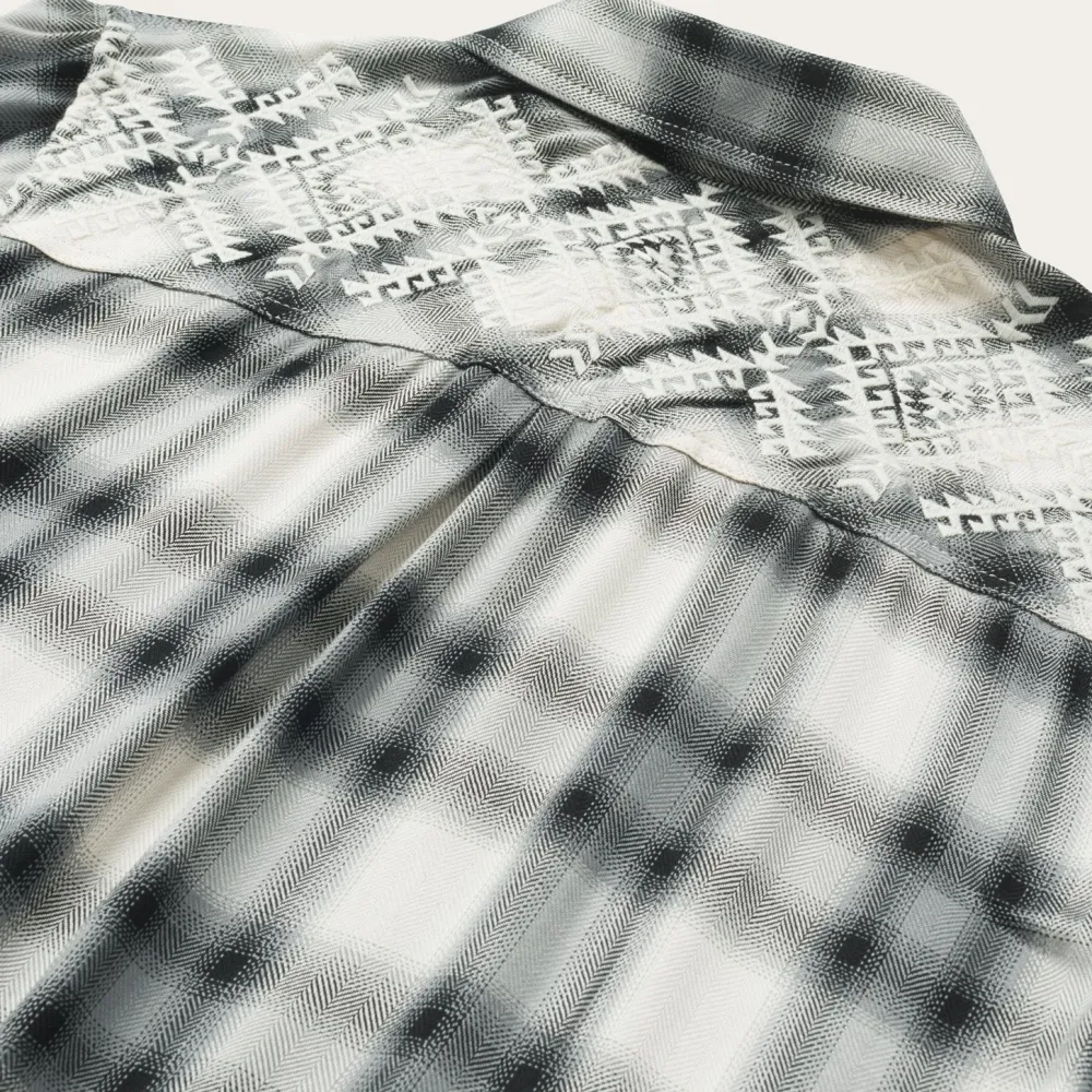 Stetson Smokey Ombre Plaid Shirt Grey Sale
