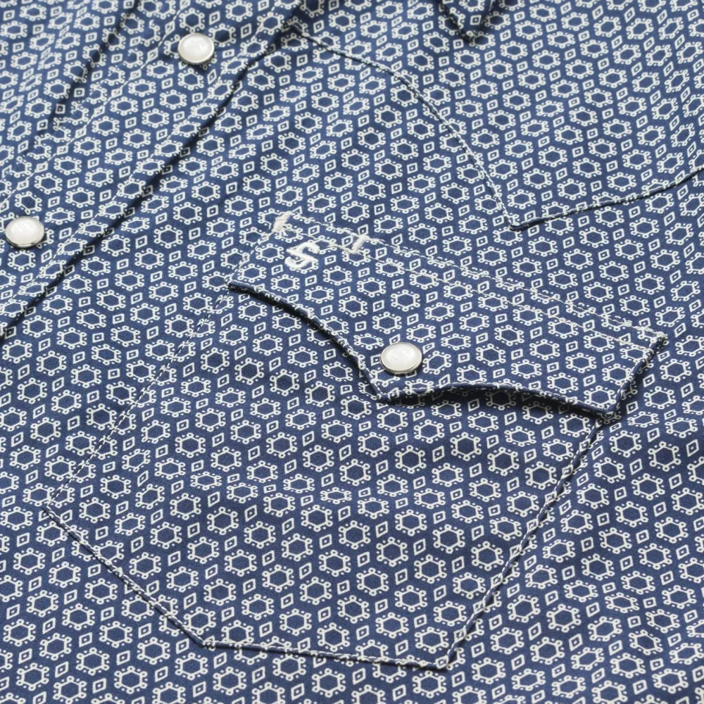 Stetson Snap Front Shirt in Deep Blue Hot