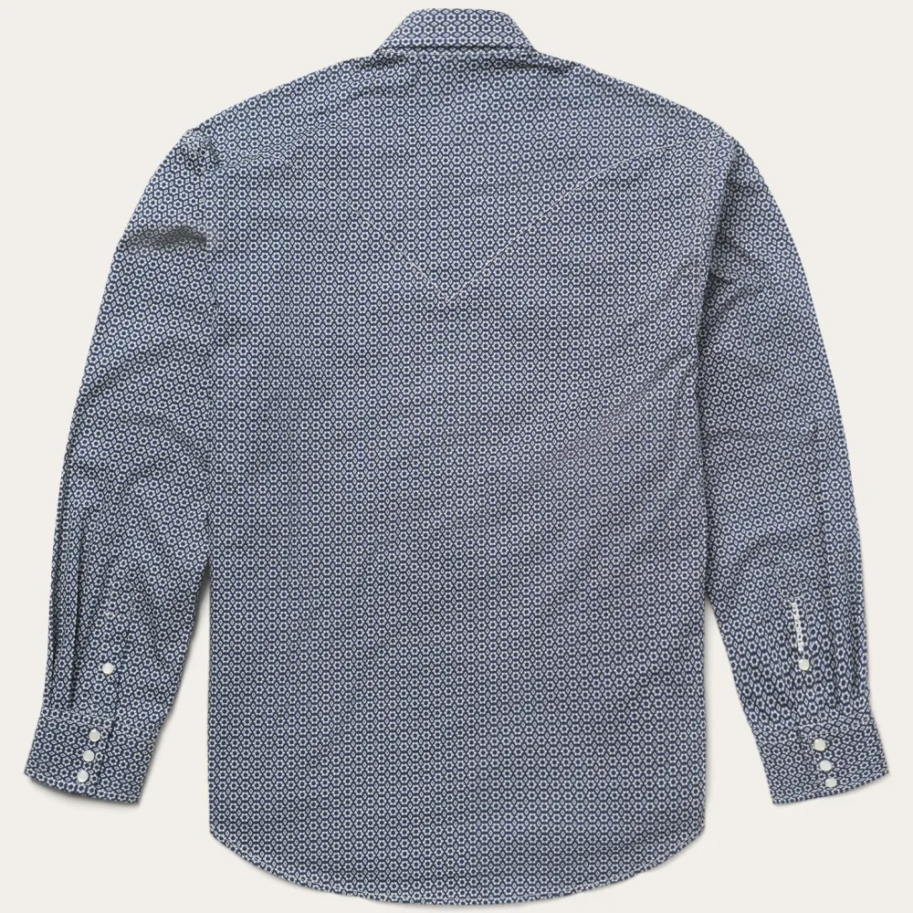 Stetson Snap Front Shirt in Deep Blue