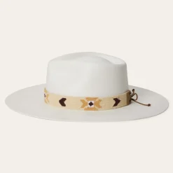 Stetson Sol Straw Fedora Bleach Outlet