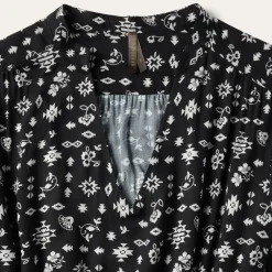 Stetson Southwestern Ditzy Print Dress Black New