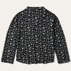 Stetson Southwestern Ditzy Print Blouse Black Clearance
