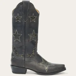 Stetson Star Distressed Cowboy Boot Black Best