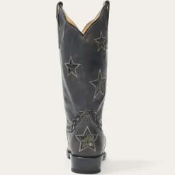 Stetson Star Distressed Cowboy Boot Black Best