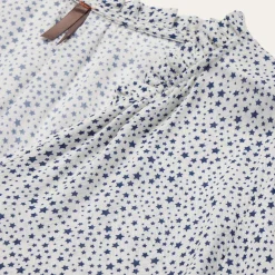 Stetson Stars Print Peasant Blouse White