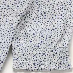 Stetson Stars Print Peasant Blouse White
