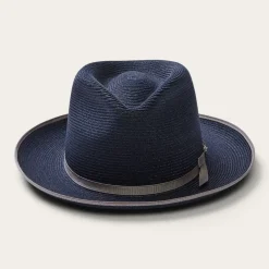 Stetson Stratoliner Hemp Fedora Navy Clearance