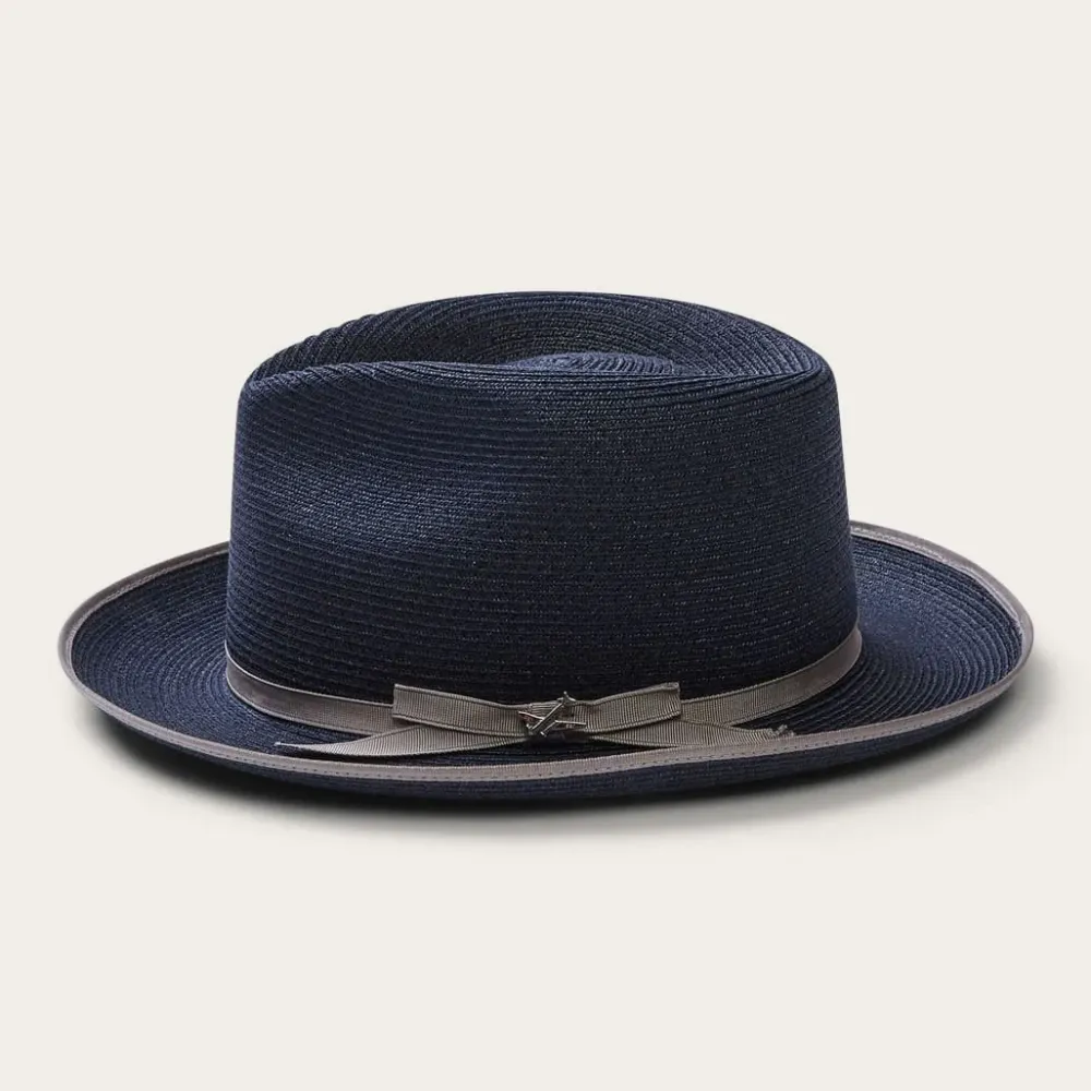 Stetson Stratoliner Hemp Fedora Navy Clearance