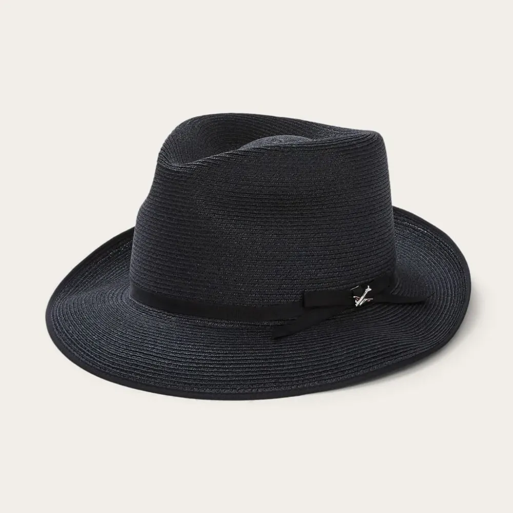 Stetson Stratoliner Hemp Fedora Black Discount