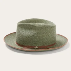 Stetson Stratoliner Hemp Fedora Sage Outlet