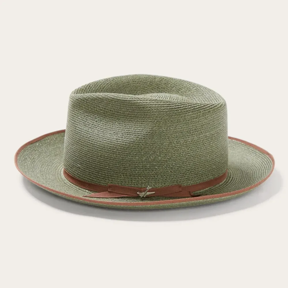 Stetson Stratoliner Hemp Fedora Sage Outlet