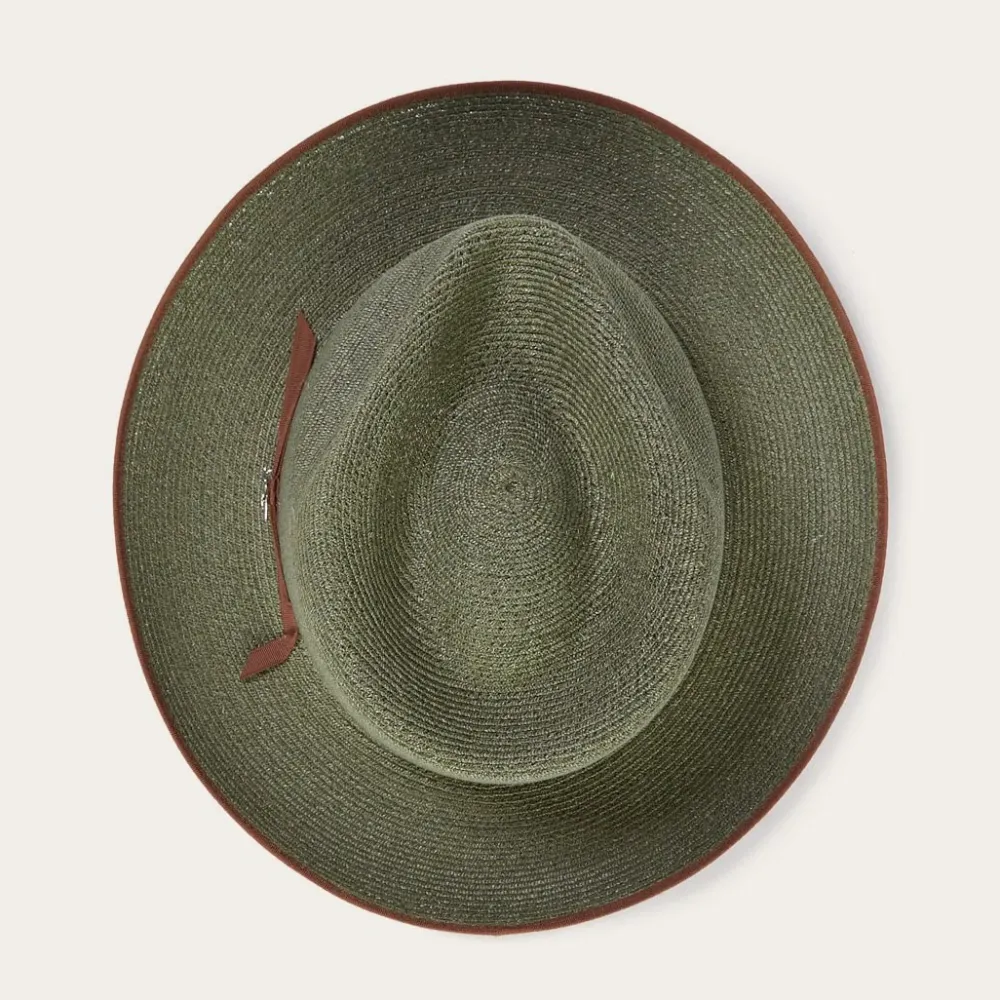 Stetson Stratoliner Hemp Fedora Sage Outlet