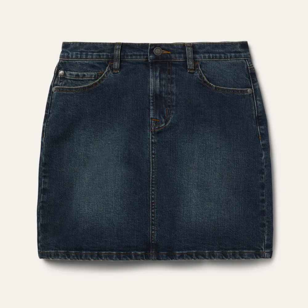 Stetson Stretch Denim 5-Pocket Skirt Blue Best