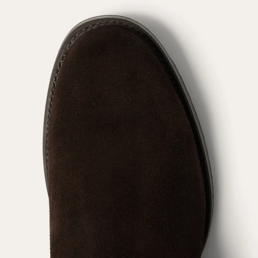 Stetson Suede Beat Chelsea Boot Dark Brown