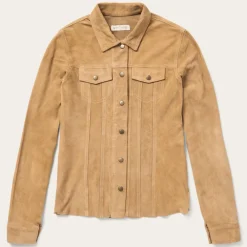 Stetson Suede Denim Shirt Jacket Brown New