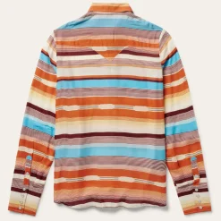 Stetson Sunset Serape Print Western Shirt Multi Hot