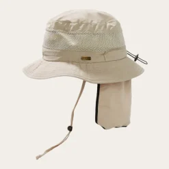 Stetson Switchback 'No Fly Zone' Mesh Bucket Hat Khaki Outlet