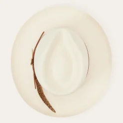 Stetson Tallahassee Shantung Straw Fedora Natural Outlet