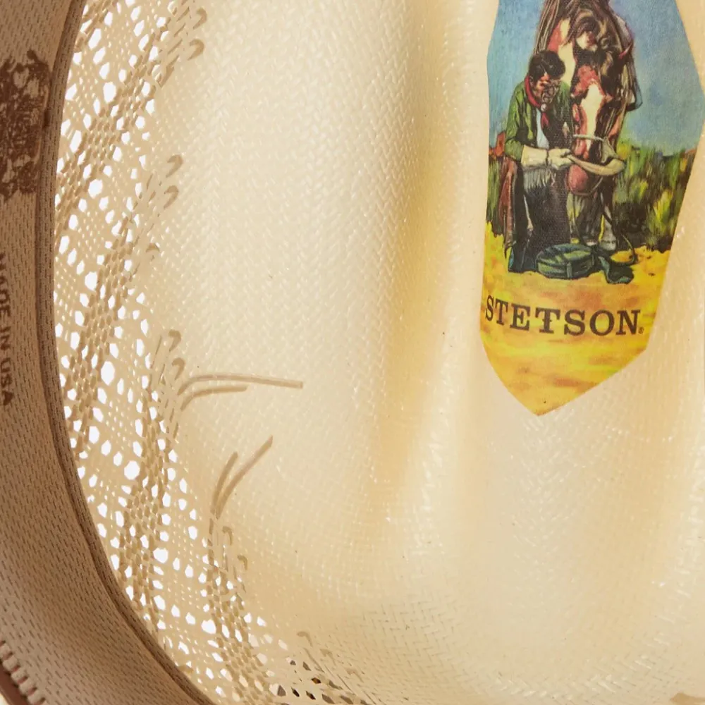 Stetson Thunder 10X Straw Cowboy Hat Ivory Gray Sale