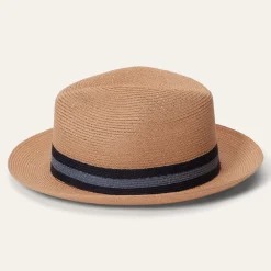 Stetson Triad Straw Fedora Turquoise Sale
