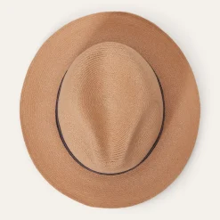 Stetson Triad Straw Fedora Turquoise Sale