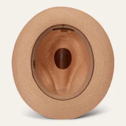 Stetson Triad Straw Fedora Turquoise Sale