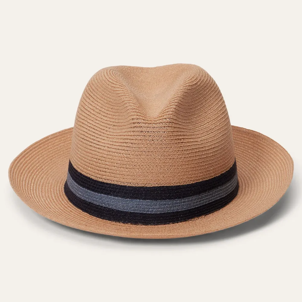 Stetson Triad Straw Fedora Turquoise Hot