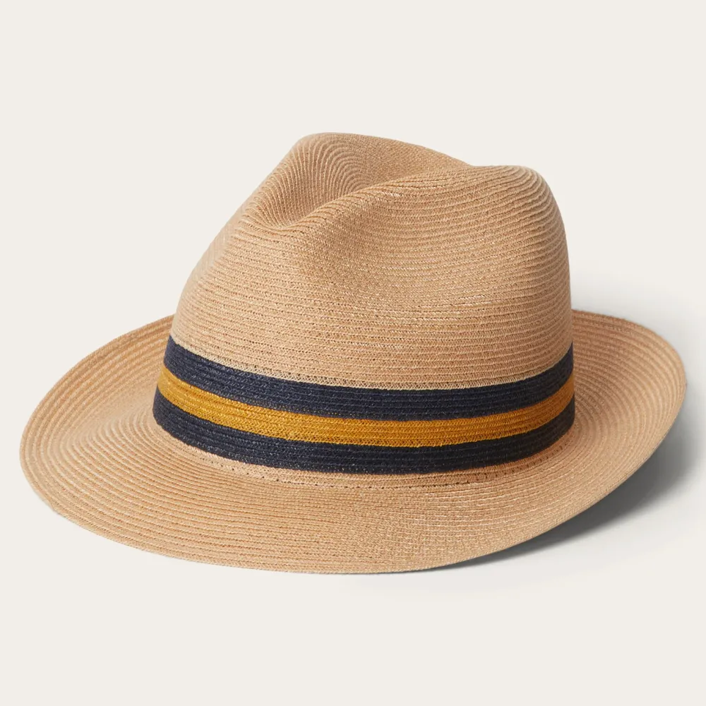 Stetson Triad Straw Fedora Mustard Clearance