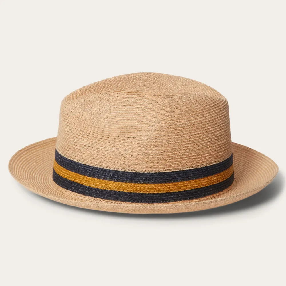Stetson Triad Straw Fedora Mustard Clearance
