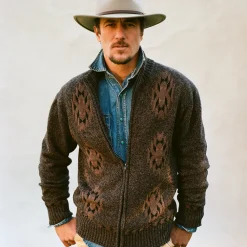 Stetson Vertical Aztec Cardigan Brown Sale