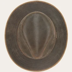 Stetson Weathered Leather Safari Hat Brown