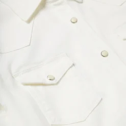 Stetson Western Embroidered Denim Shirt White