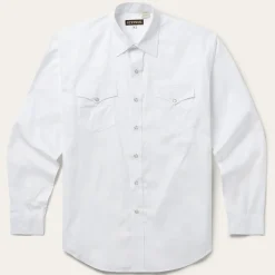 Stetson Pinpoint Oxford Western Shirt White Sale
