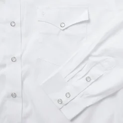 Stetson Pinpoint Oxford Western Shirt White Sale