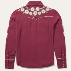Stetson Classic Western Snap Blouse Wine Outlet