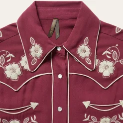 Stetson Classic Western Snap Blouse Wine Outlet