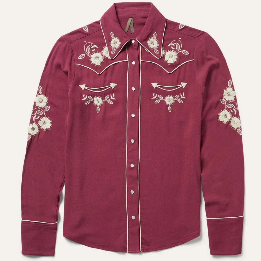 Stetson Classic Western Snap Blouse Wine Online