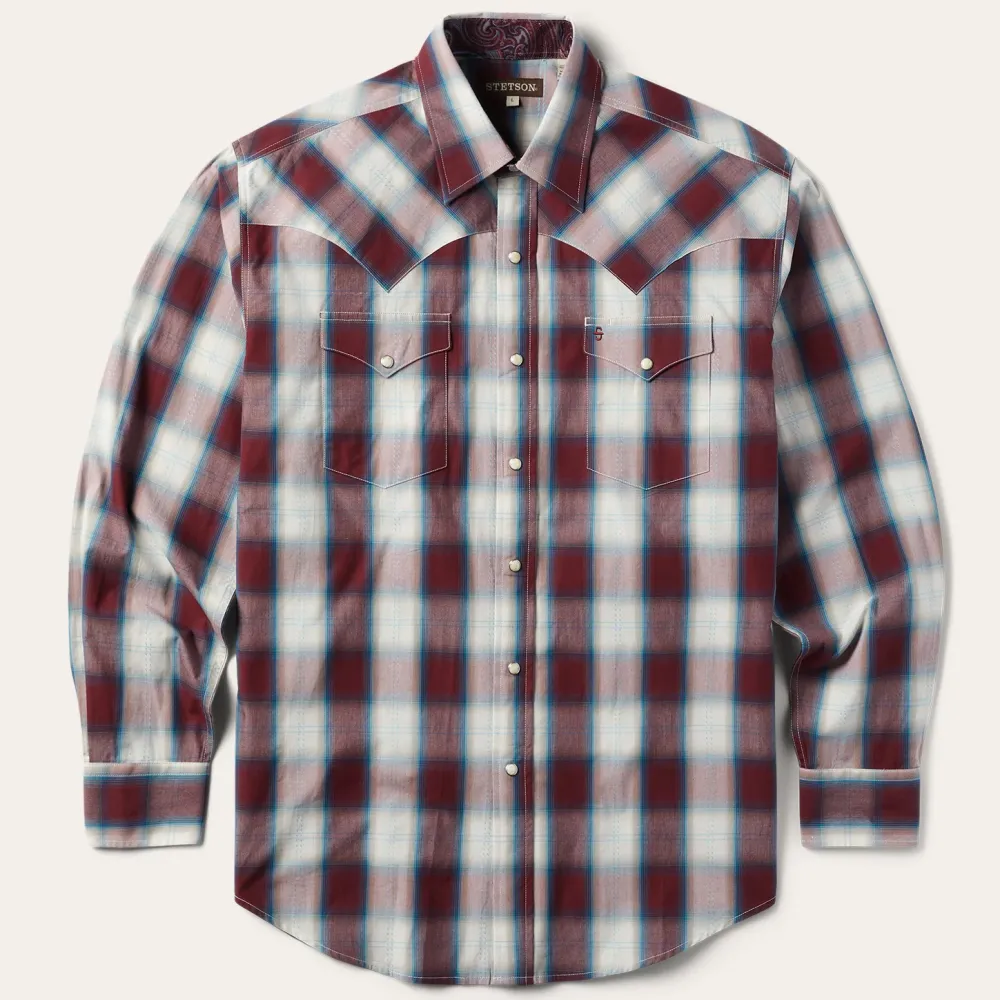 Stetson Plaid Shirt Wine Clearance