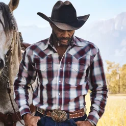 Stetson Plaid Shirt Wine Clearance