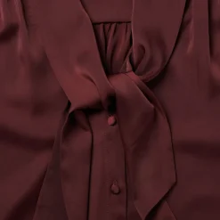 Stetson Wine Satin Blouse Red Clearance