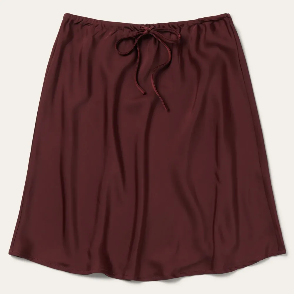 Stetson Wine Satin Skirt Red New