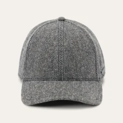 Stetson Wool Herringbone Baseball Cap Anthra Melange Herringbone Sale