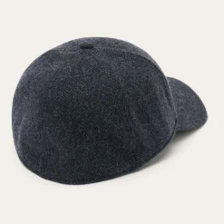 Stetson Wool Herringbone Baseball Cap Dark Grey Herringbone Sale
