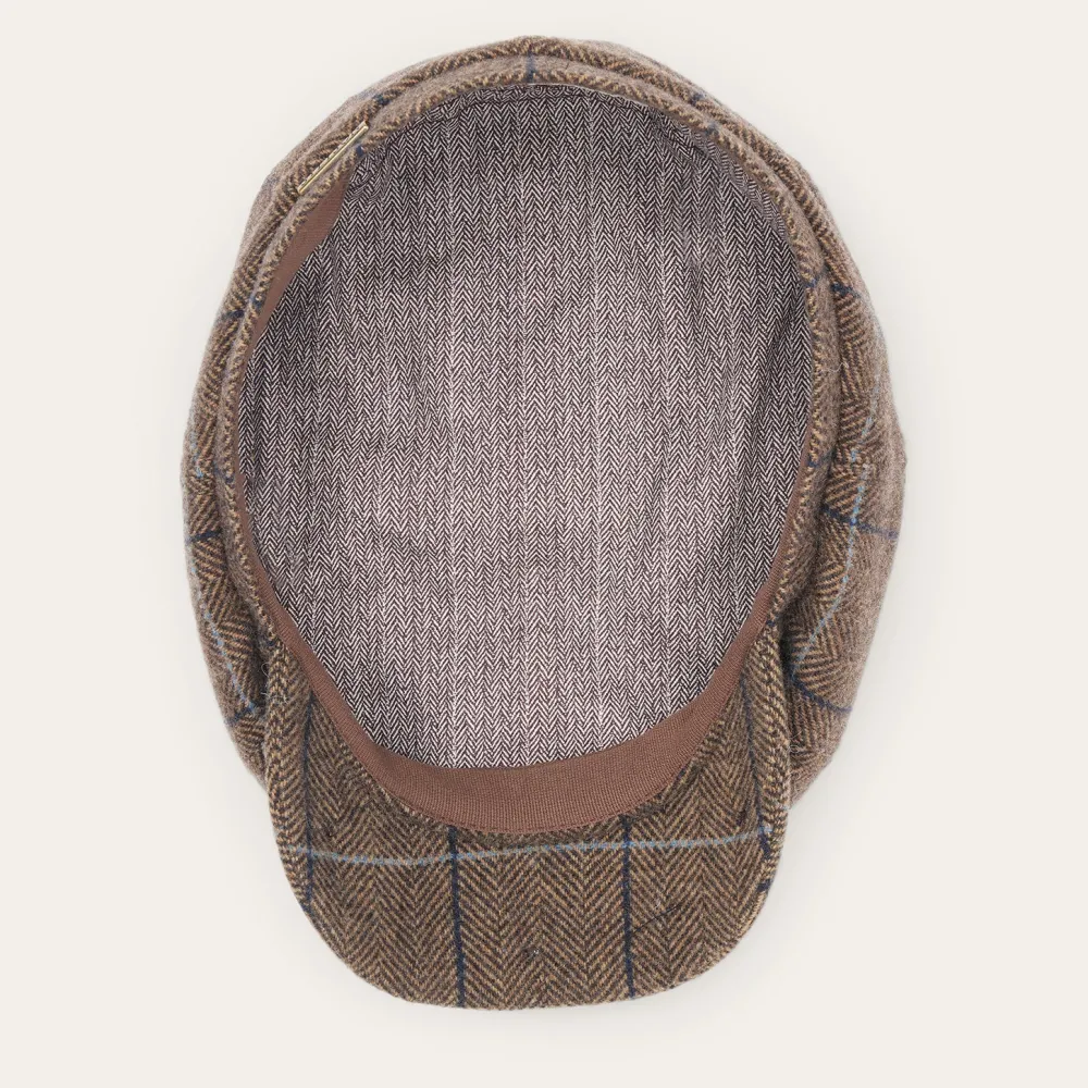 Stetson Wool Herringbone Hatteras Cap Camel Herringbone Clearance
