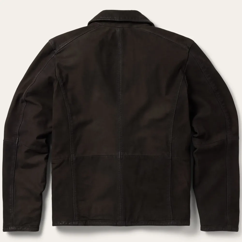 Stetson Zip Front Suede Leather Jacket Brown Outlet